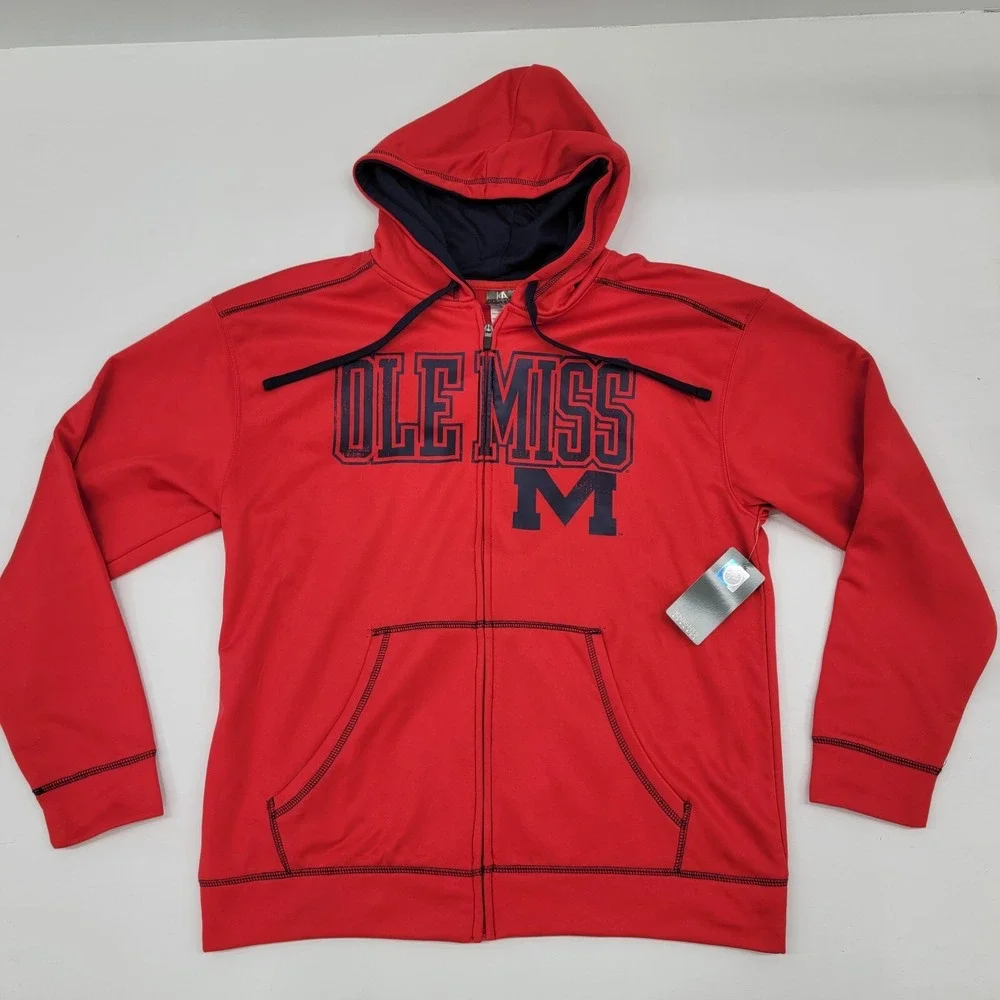 NEW! Ole Miss Hoodie Pullover NCAA Rivalry Threads/Knights Apparel Men's Sz L - Picture 1 of 6